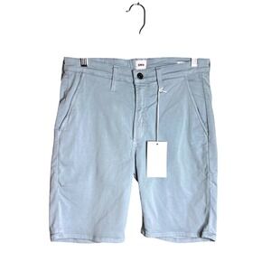 EDWIN Mason Shorts Mens Size 28 Slim‎ Chino Blue Fog 8" Inseam Casual NWT